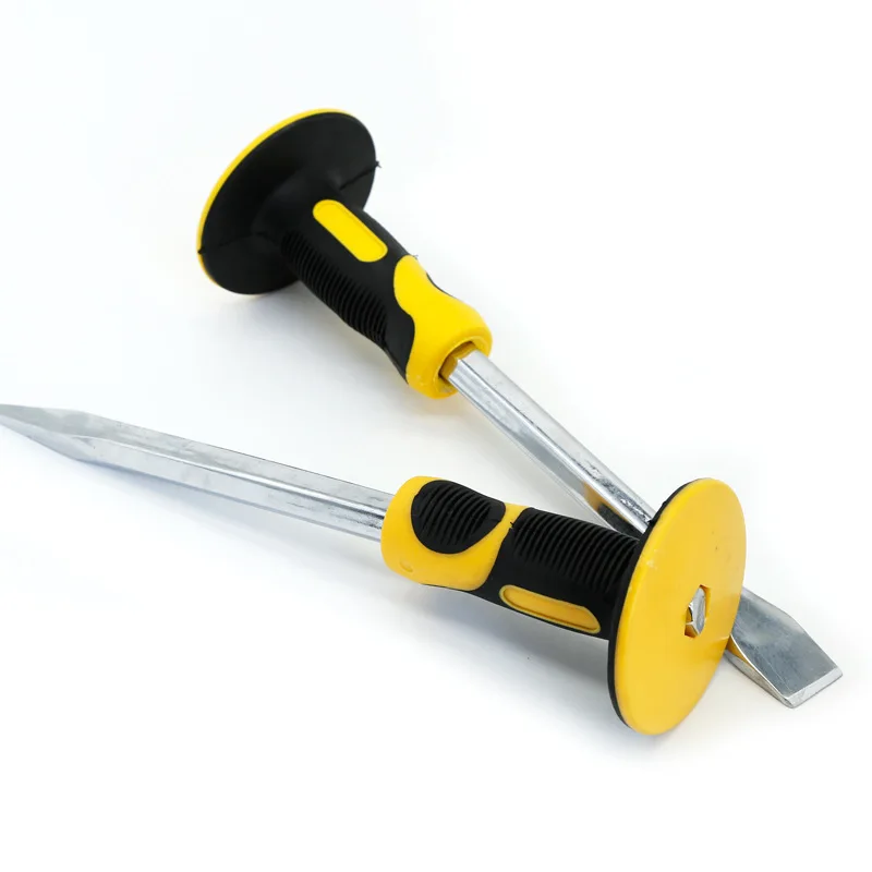 HIgh Quality Chromed Plated Blade Cold Stone Chisel with Rubber Tpr Handle