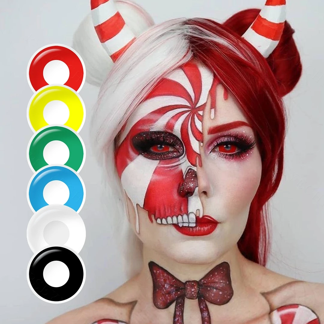 Pesyeche yearly Halloween contact lens cosplay red vampire eye contact lenses anime contact lenses