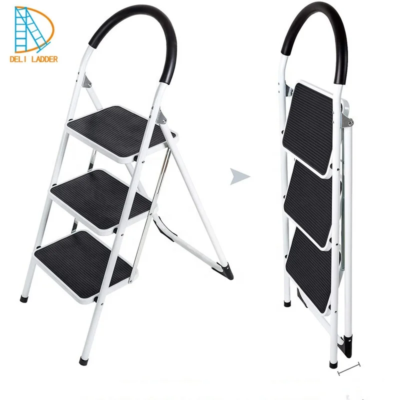 Deliladder Safety telescope 2 3 4 5 6 Folding Step Ladder Stainless Steel Kitchens Ladder