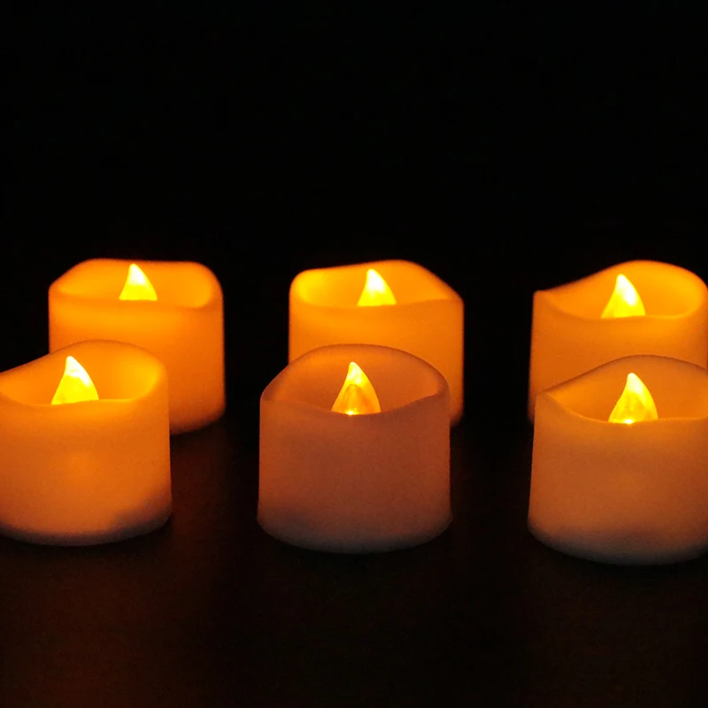 Battery Operated LED Tea Lights Candles Flameless Flickering for Weeding Decoration