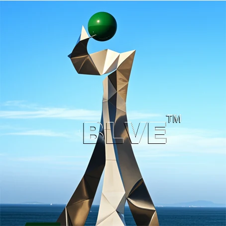 BLVE Large Size Outdoor Garden Decorative Sculpture Huge Metal Statue Stainless Steel City Project Sculpture