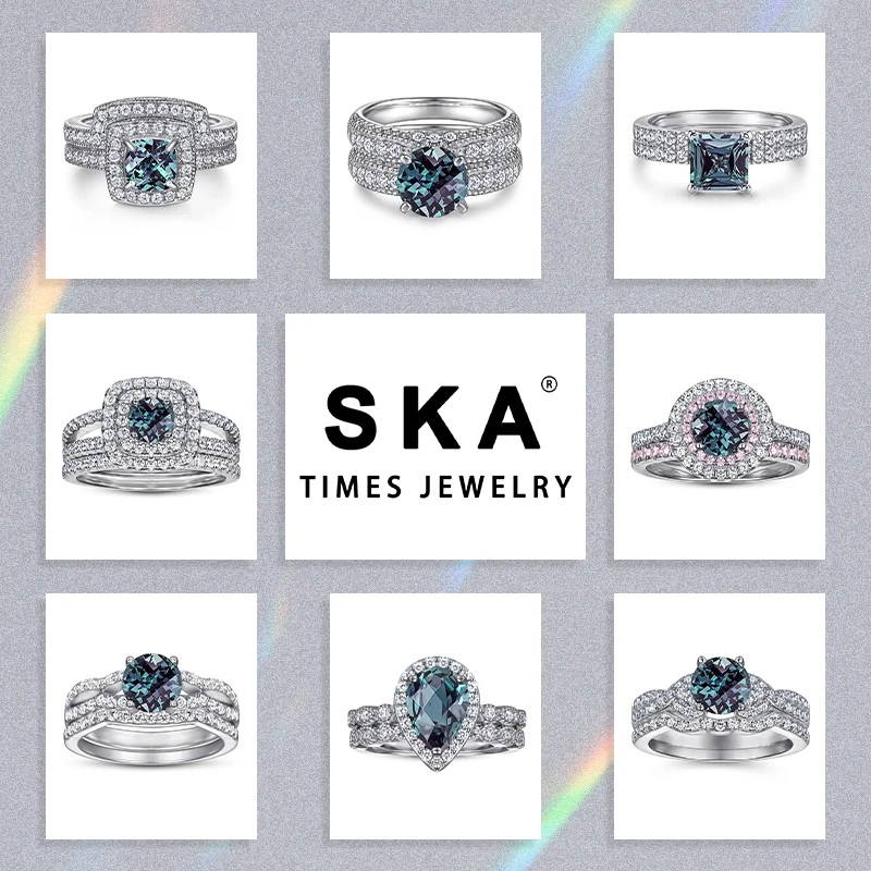 925 silver alexandrite jewelry rings heart shape alexandrite stone ring