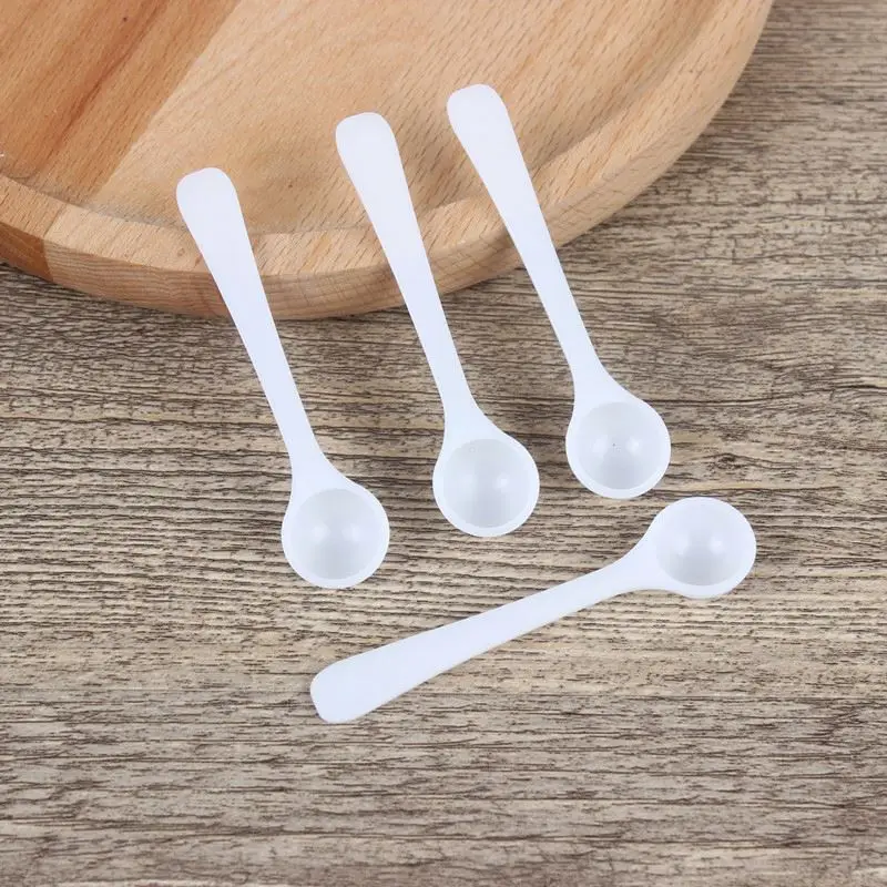 1ml mini plastic salt spoon 0.5 grams high quality candy white and transparent plastic scoop factory direct sales