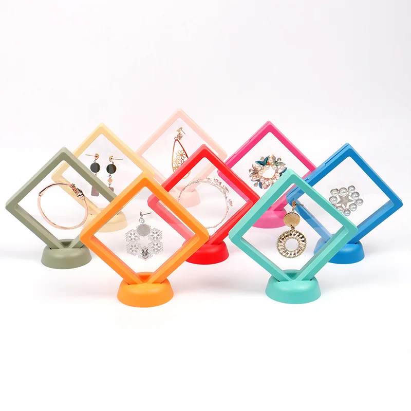 3D Floating Display Case Box Coins Display Stand Holder Suspension Frame box