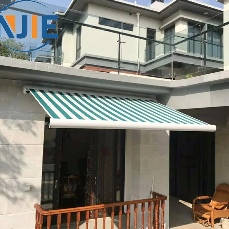 High quality retractable aluminum outdoor canopy balcony awning design with metal brackets for awning