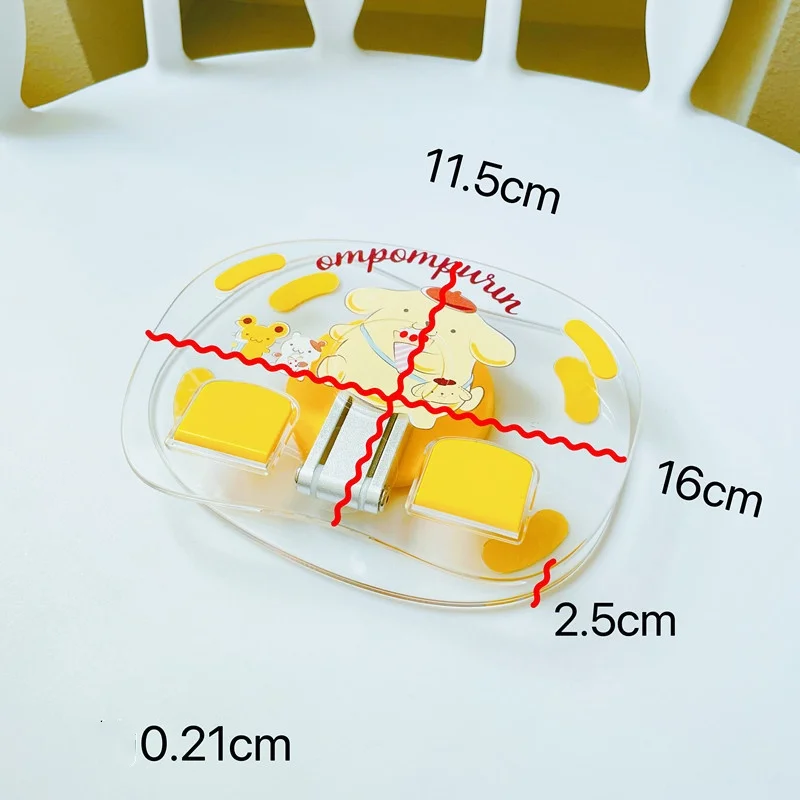 DHF1015 New arrival cartoon Kuromi Melody telescopic aluminum rack tabktop folding standing student acrylic mobile phone holder