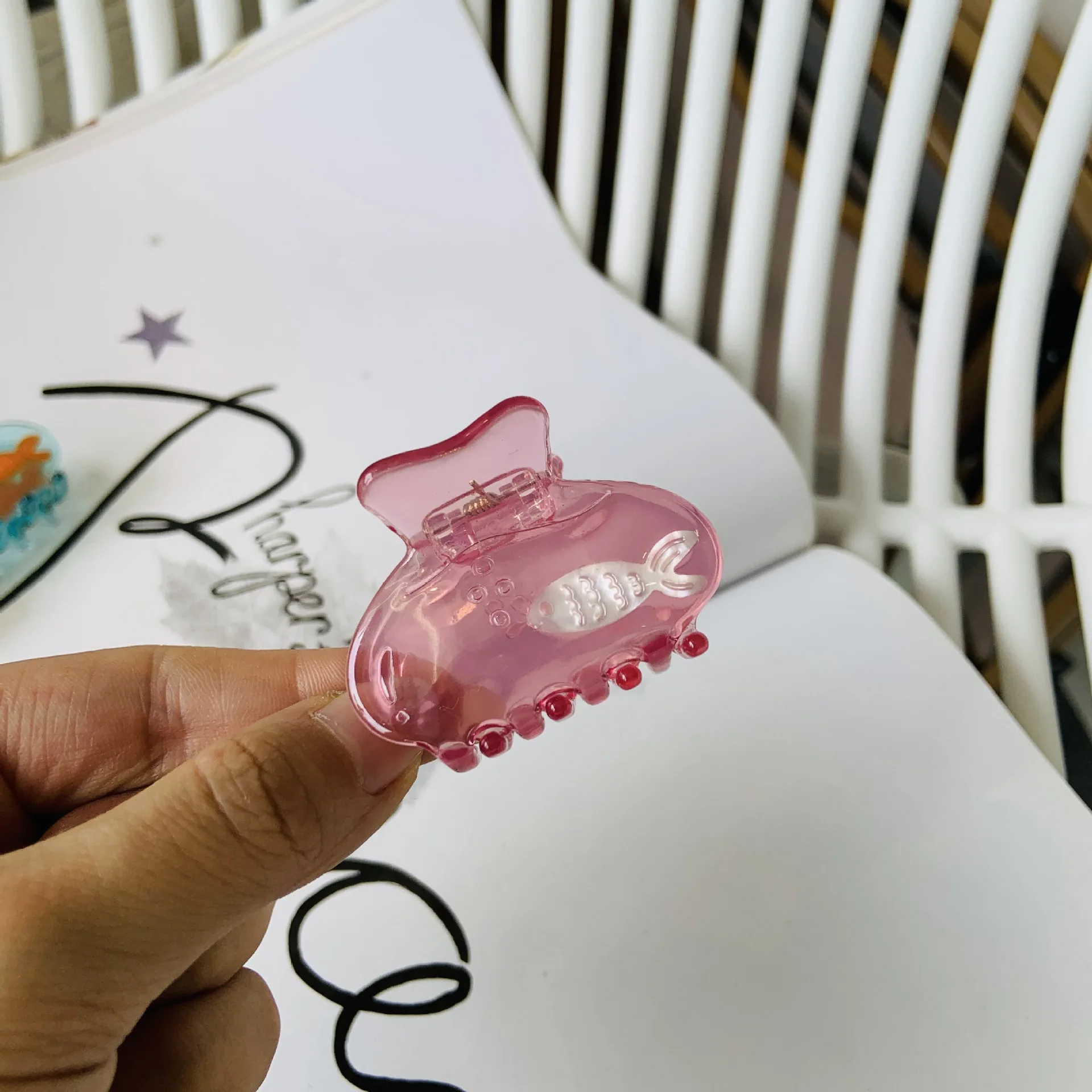 Dowell New Design High Quality Cute Little Fish Shape Acetate Hair Claw
