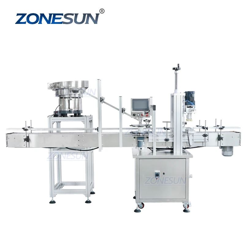  ZONESUN ZS-XG16V крышка насоса Полноавтоматическая Pet пластиковая бутылка укупорочные машины с крышкой Вибрационный