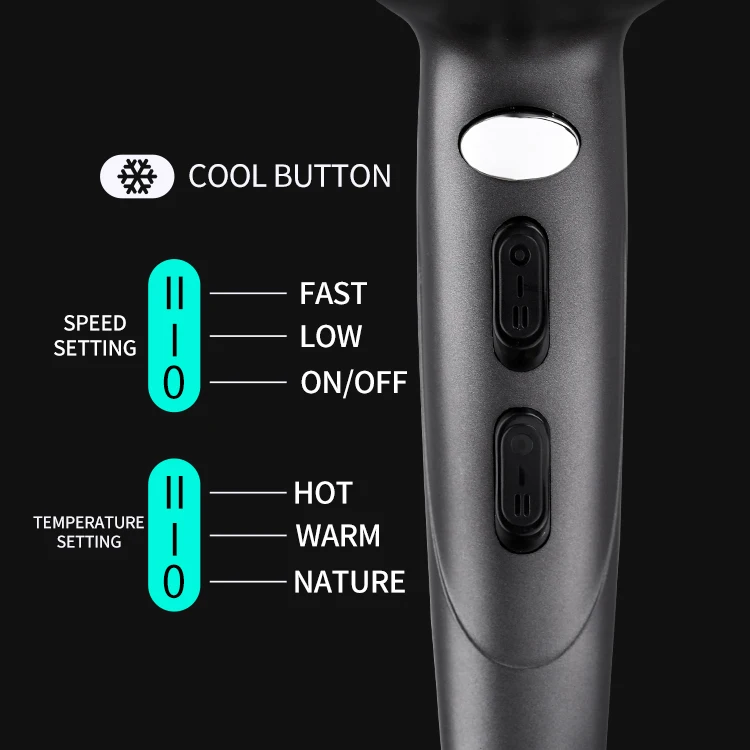 Hair Dryer Professional AC Salon Equipment LCD Home Appliances Electric Hair Bower