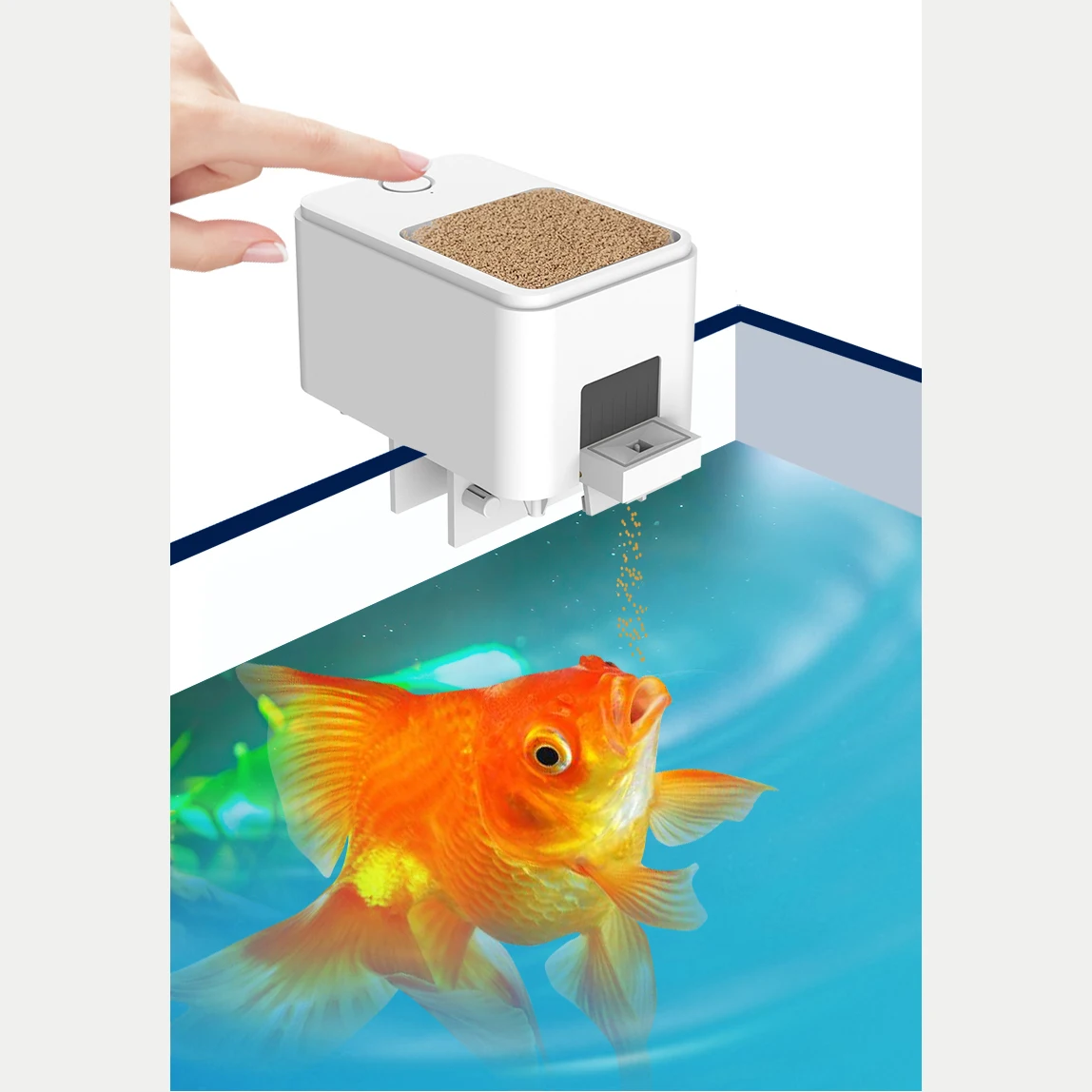 Aquarium Automatic Fish Feeder WiFi Vacation Timer Feeder for Fish Tank Electric Adjustable Auto Fish Food Dispenser