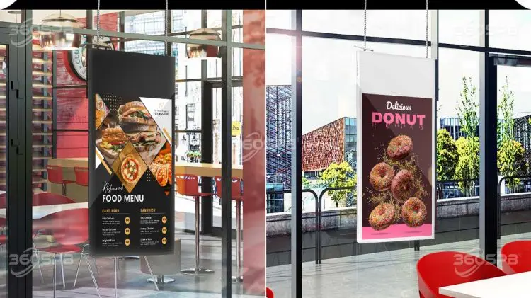 360SPB IWD49'AD digital signage and Window Display| Double-sided Screen Kiosk for Advertising| Optional specifications