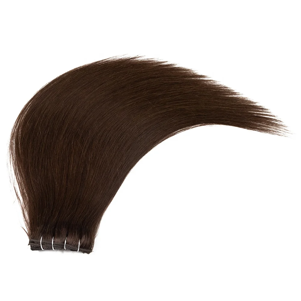 Noble virgin hair weave super silk straight bone straight 7 pieces 120 grams hair extension net 16 clip in human hair bundles