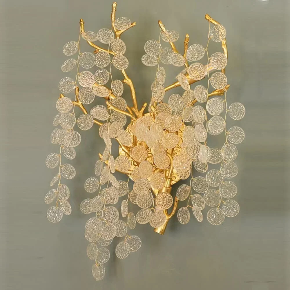 Modern Fancy Wall Light Fixture Golden Tree Branch Wall Sconce Lamp Indoor Decorative Lighting
