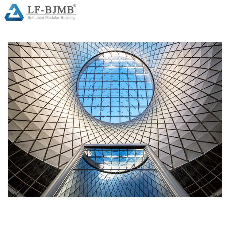 Economical Steel Structure Stained Glass Dome Skylight