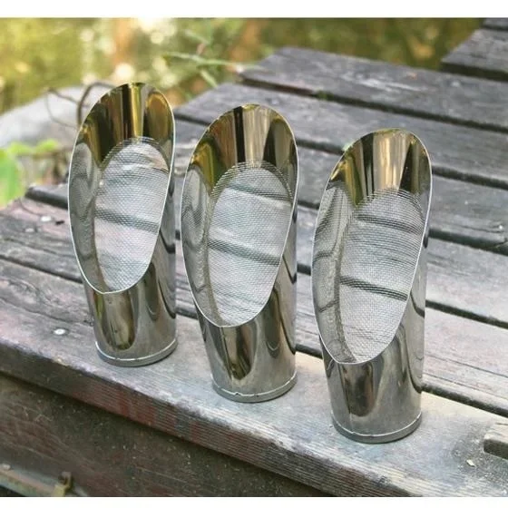 Succulent Planting Potting Soil Scoops Stainless Steel Garden Bonsai Soil Sieve Shovel Hand Metal Soil Scoop