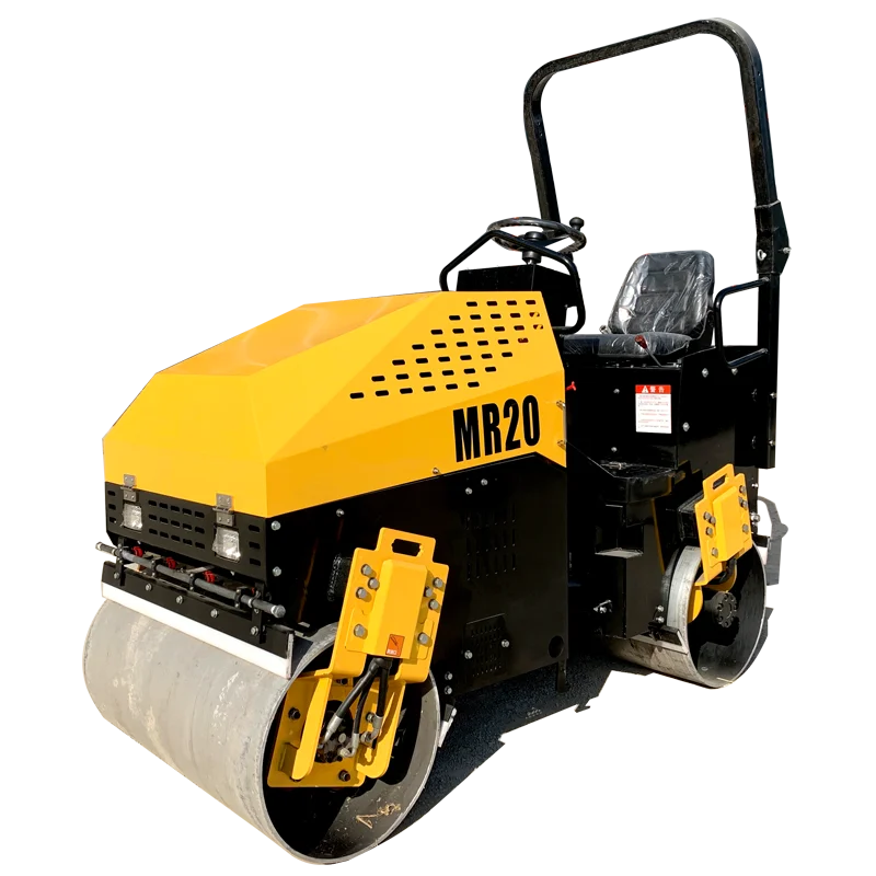 2t double drum vibratory mini road roller compactor