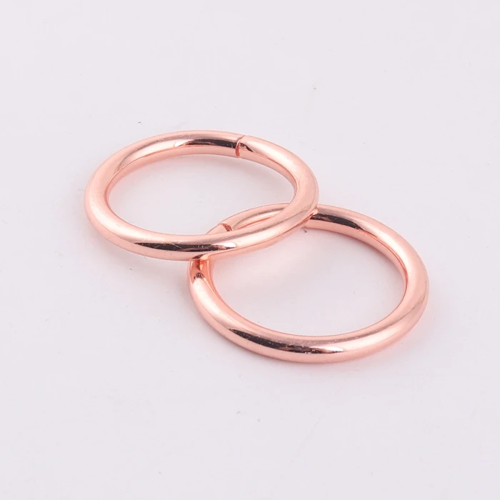 factory supply rose gold small metal bag d ring o ring for handbag