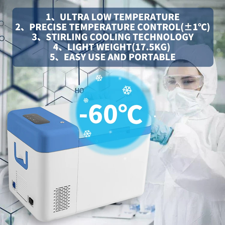 Refport Portable Ultra Low Temp -60C Vaccine Storage Transfer Lab/Hospital Using  Freezer