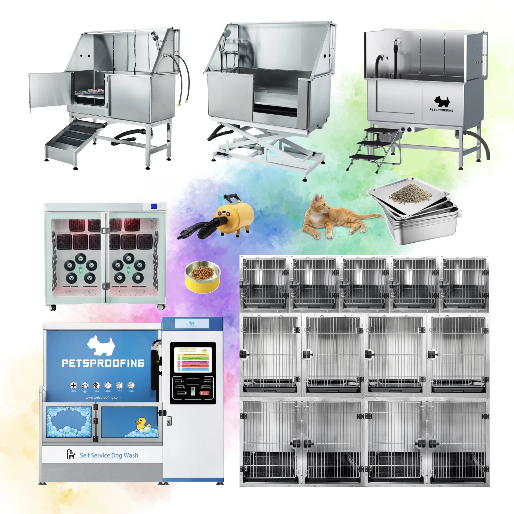 Wholesale Multifunction Portable Wall Stainless Steel 304 Cat Toilet Tray Manual Cleaning Cat Litter Box & Accessory