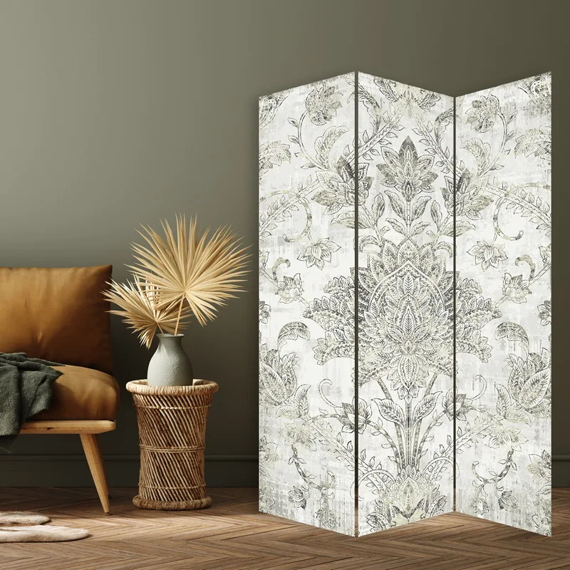 Customized Foldable Screen Double Sided Canvas Partition Screen Room Divider for Home Decor and Folding TA Art Decor Printed