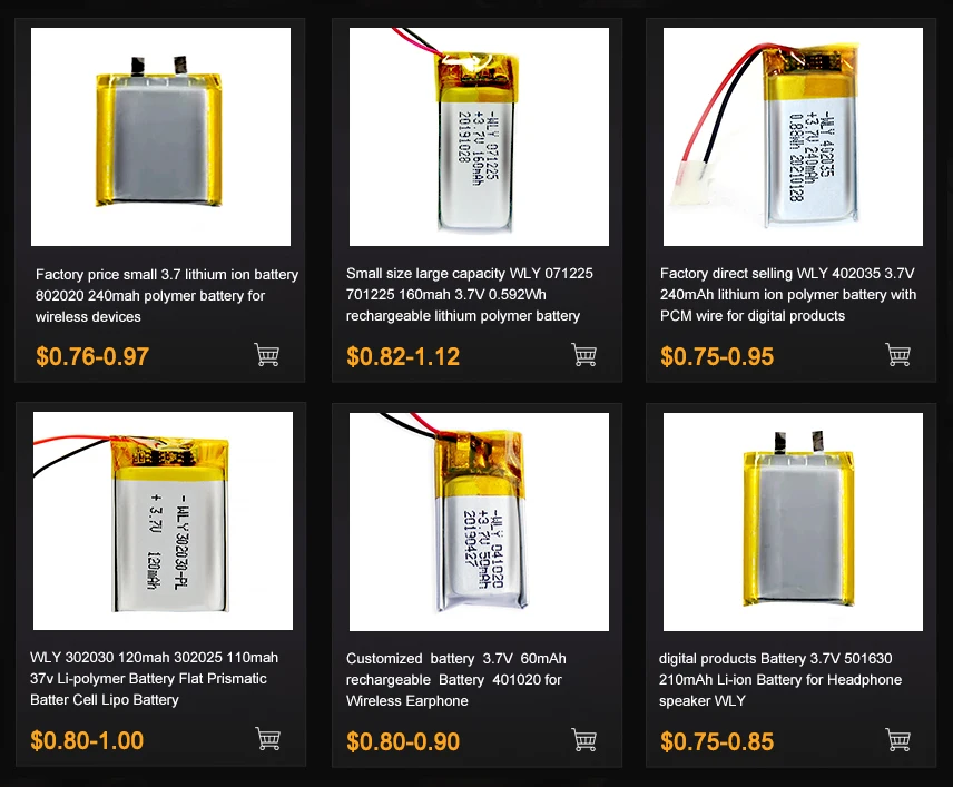 Ультрамаленькие литий-ионные полимерные аккумуляторы 3 7 в 60 мАч 350926 для гарнитуры