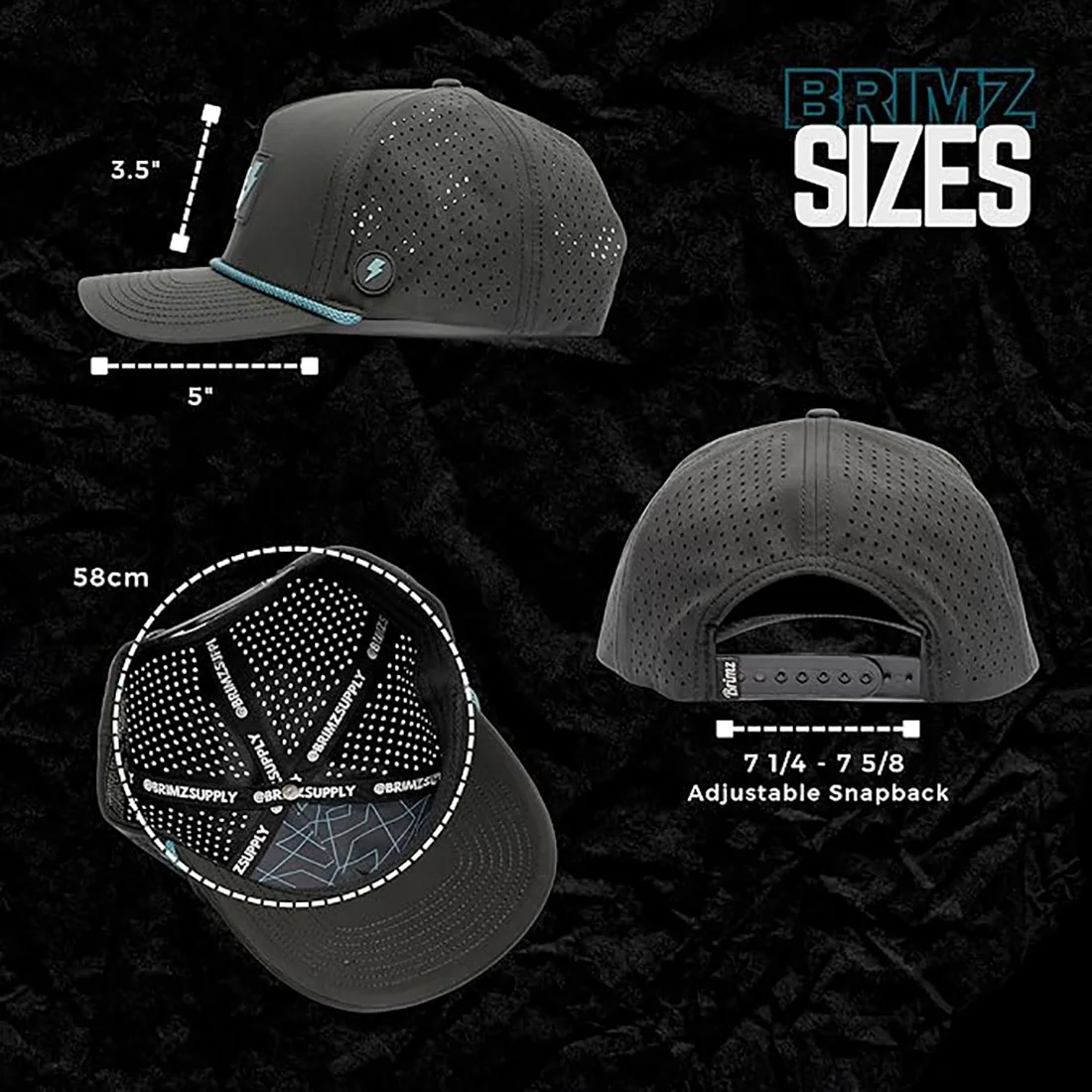 custom rope PVC rubber silicon patch logo outdoor water resistant waterproof moisture wicking Golf Snapback Baseball Caps Hats