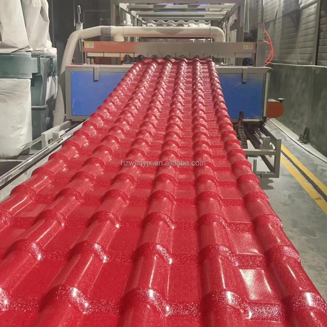 Высокопроизводительная Высокоэффективная Экструзионная производственная линия ПВХ-черепицы, экструзионная машина для пластиковых кровельных черепиц из ПВХ