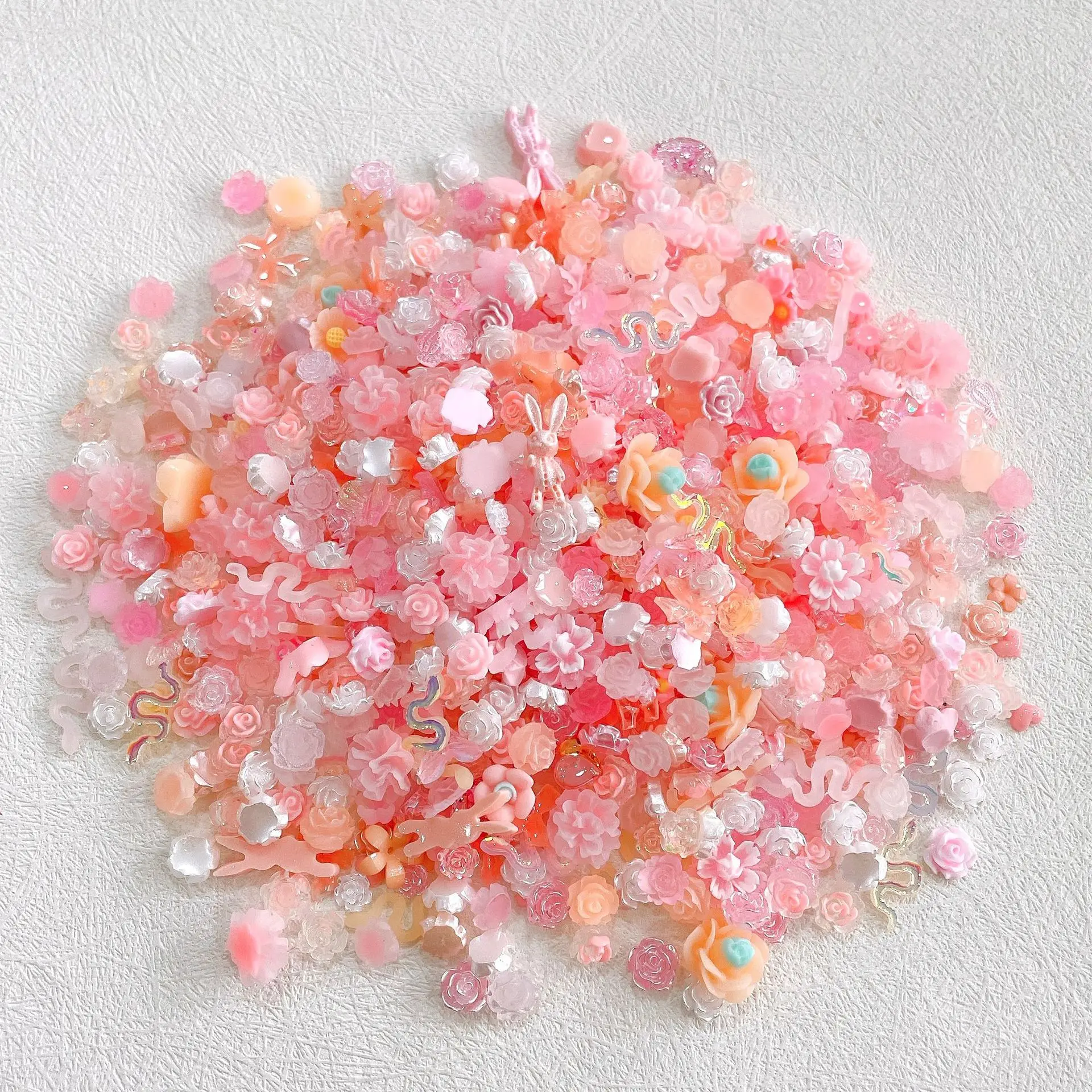 Nail Supplies Mixed Resin Nail Accessories Fashion Girls Love Butterfly Camellia Flower Nail Charms