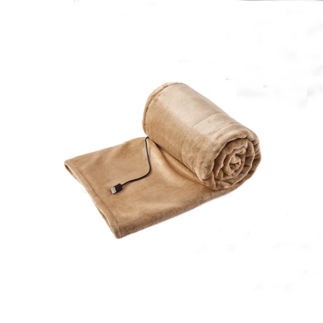 Высококачественное фланелевое одеяло с подогревом, плюшевое электрическое одеяло с USB на молнии с теплой флисовой тканью кораллового цвета