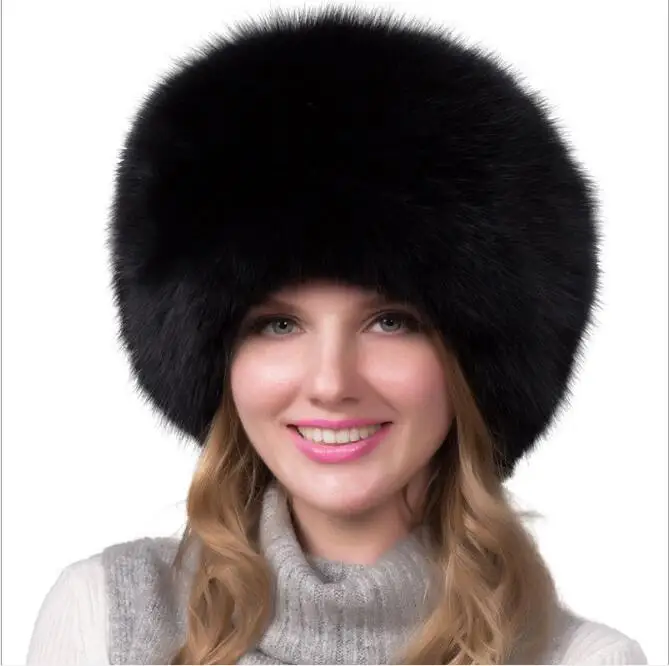 Whole leather fox fur hat winter new fox fur straw hat female fur hat European and American foreign trade explosion models