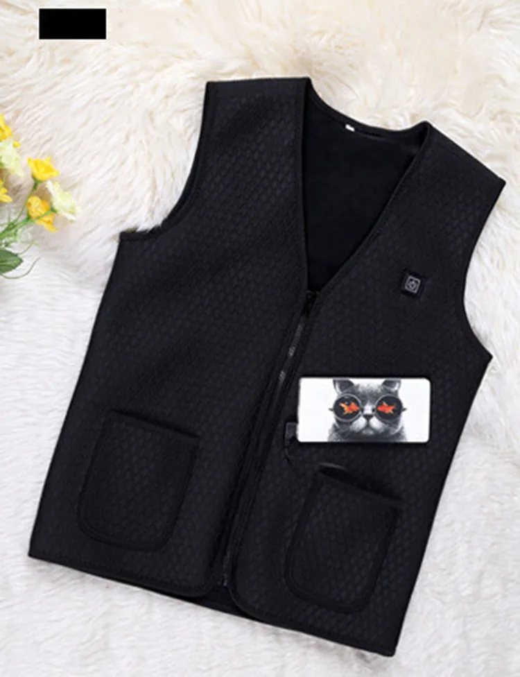 Usb Men Winter Electronic Heat 5V Rechargeable Battery Vest Smart 7.4V 6Xl Heated Jacket Three Block