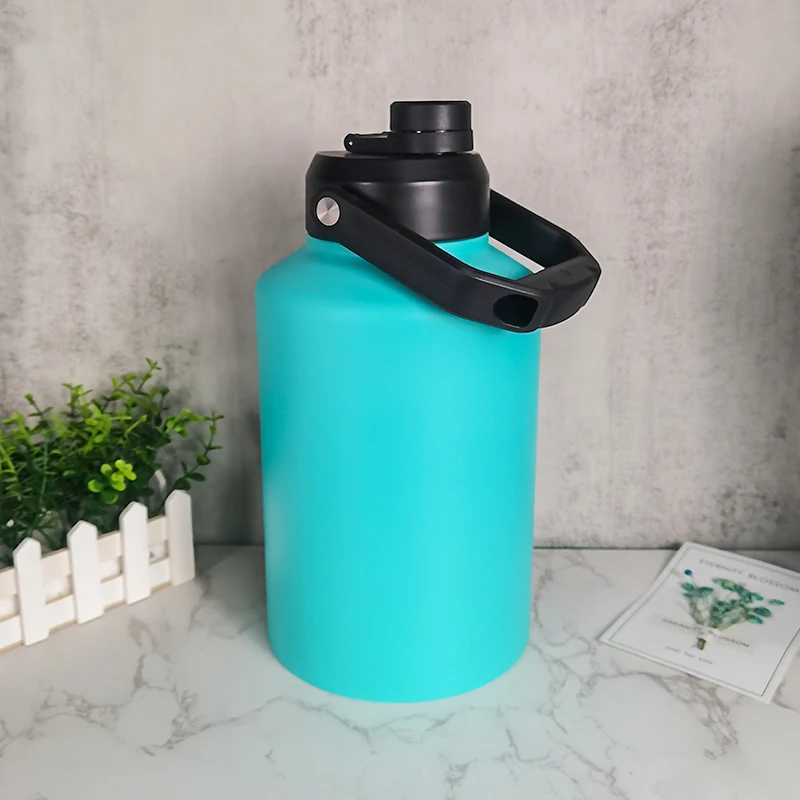 128oz Vacuum Insulated Water Bottle Half Gallon Stainless Steel Double Walled Water Jug Insulated Water Bottle