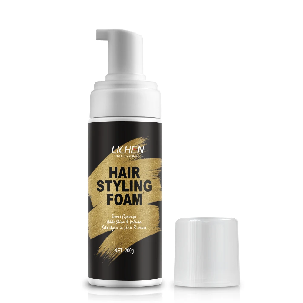 custom hair foam mousse private label professional styling curling hair mousse styling foam