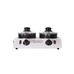 2.5kg 2 Pots Professional Commercial Electric Tempering Chocolate Melting Warmer Pot Chocolate Melters Machine
