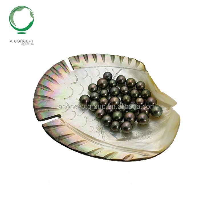 
8-11MM Nice Colour Only Very Light Spots Tahitian Black Pearl Loose 