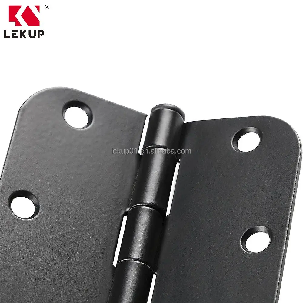 High-quality Iron Matte Black Plain Bearing Hinges 3.5 inch Security House Door Hinges Interior Black Doors Hinges