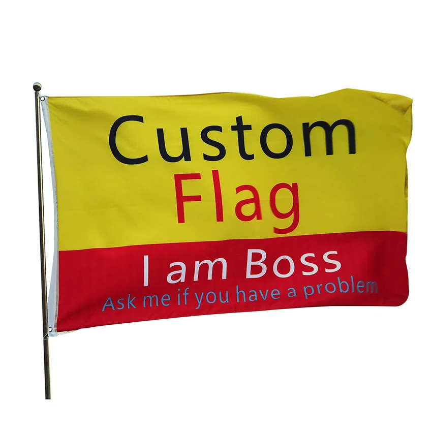 Professional Factory Supply Blank Free Logo  Waterproof Custom Print Flag  3x5ft polyester national