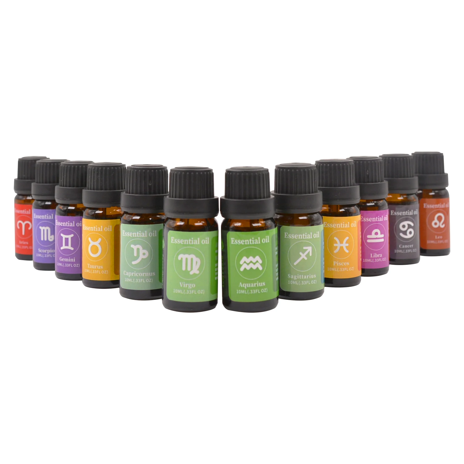 Without logo Stock goods 12 constellation 10ml*12pcs essential oils gift set aromatherapy