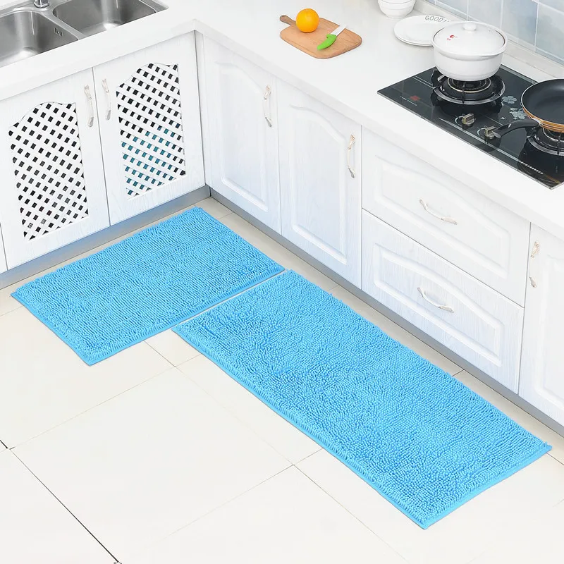 Factory direct Fluffy 2 Piece Set Area Anti Fatigue 100% Polyester Kitchen Carpet