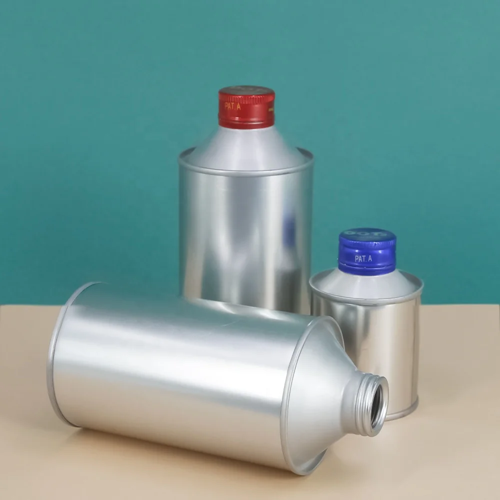Wholesale 350ml 500l 1l Empty Metal Tin Can Brake Fluid DOT 3 Empty Tin Cans