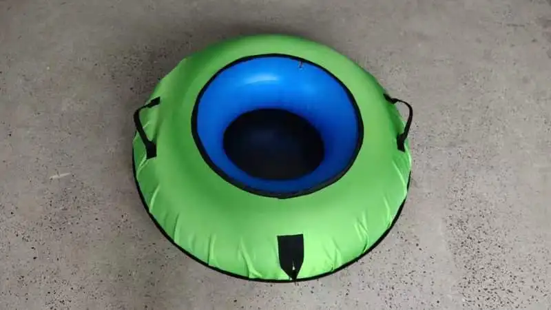 Good Industrial Commercial Towable Ski 2 Pack Heavy Duty Plastic Inflatable Snow Sled Tube for Kids and Adult