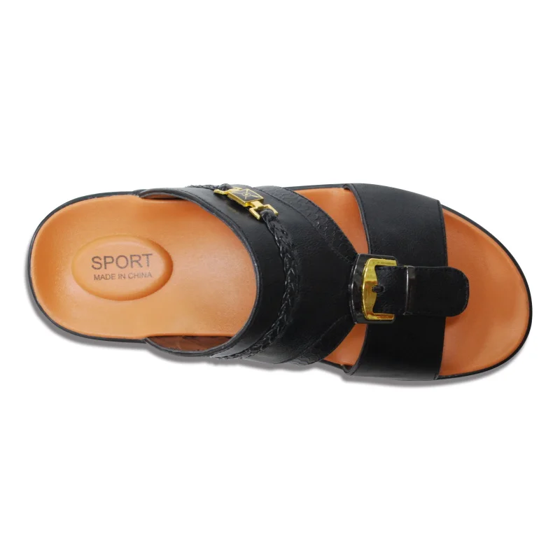 Hot Selling Men Pu Injection  High Heel Platform Sandals slippers for Arab  Market