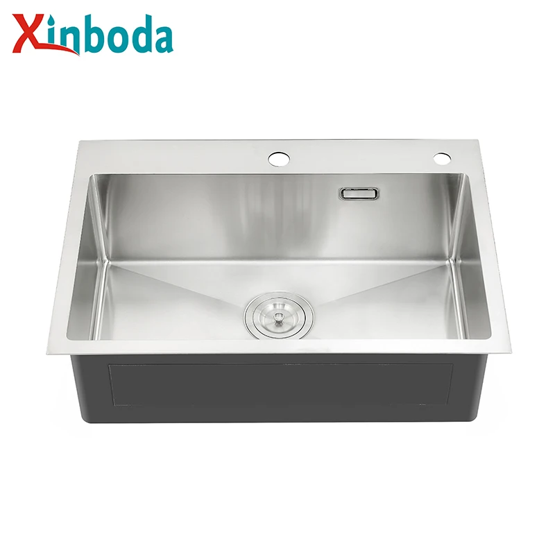 Customized Above Counter Stainless Steel Handmade Kitchen Single Doubl Kitchen Sink Topmount Sink Series