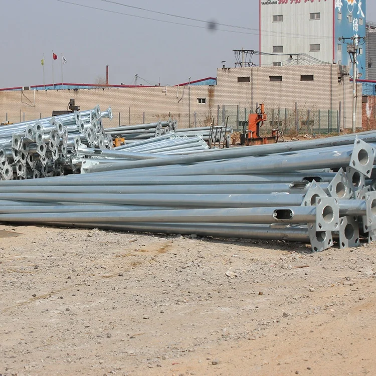 Good quality galvanized led solar outdoor light pole for stadium