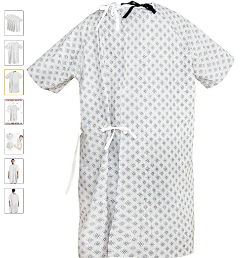 Medical Clothing Hospital Uniform Hot Style Printed Hospital Patient Gown