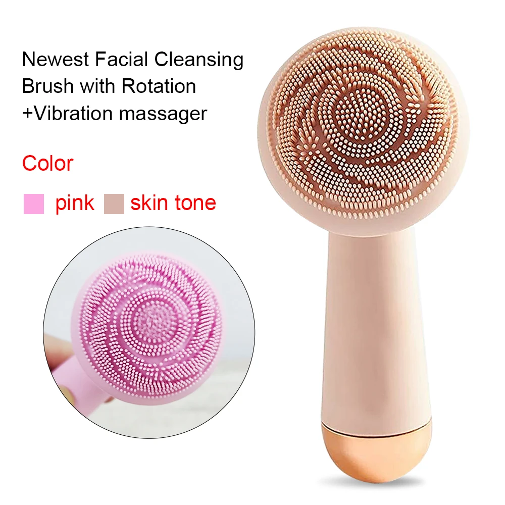  Electronic soft sonic wash silicone face cleaning