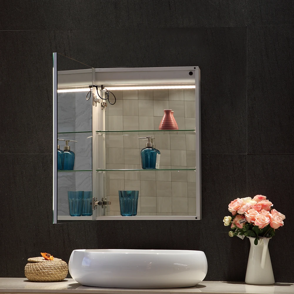 Оптовая продажа, поверхностный настенный противотуманный индивидуальный умный светодиодный шкаф для медицинских и ванных комнат