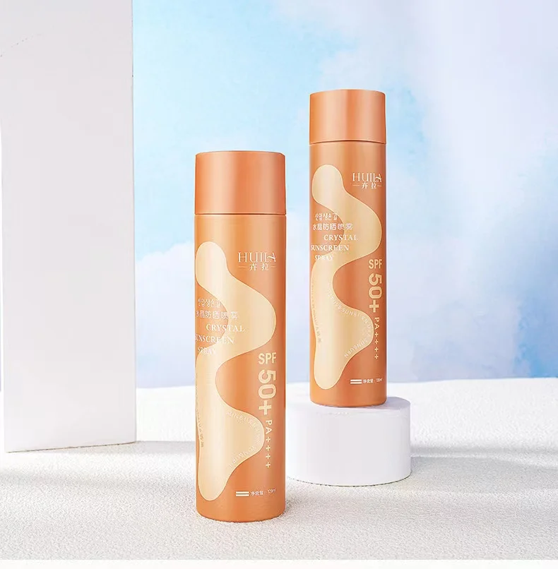Sunscreen Spray Isolation Concealer Line Sunscreen Lotion OEM/ODM Hui La Crystal SPF50 + PA + + + + 120ml Thin Sunscreen Purple