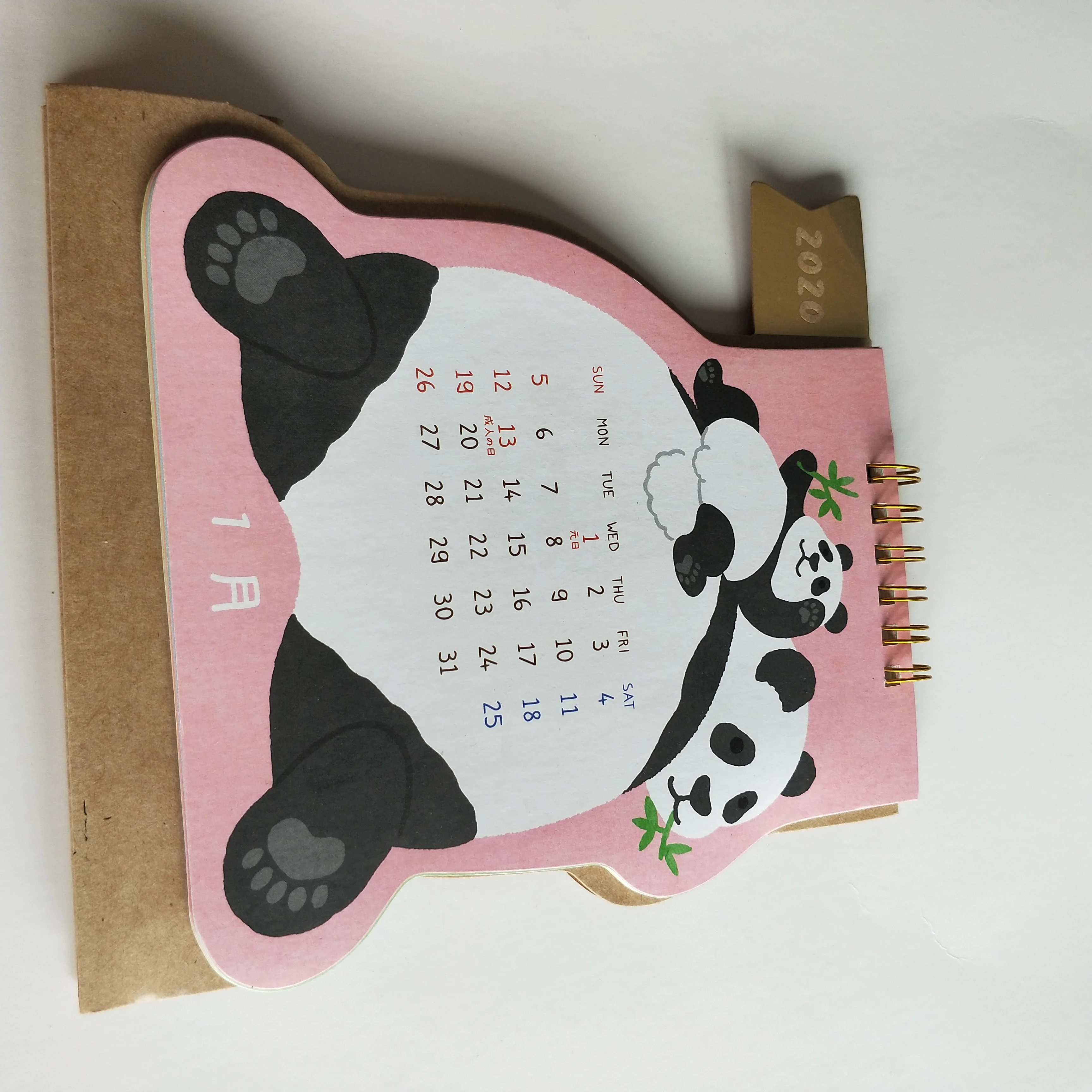 colorful  Fashionable animal cats shape desk table calendar