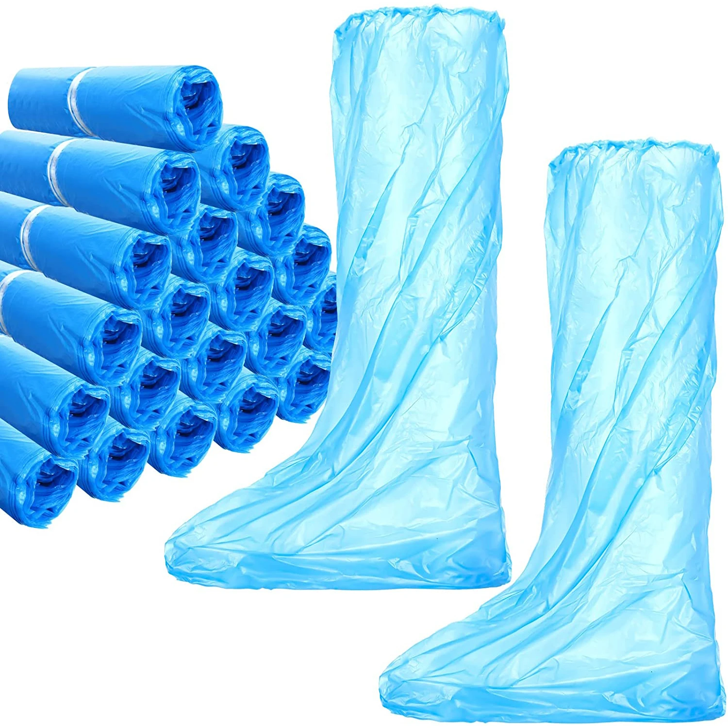 2022 Disposable Boot Covers Plastic Long Waterproof Shoes Cover Over The Knee Shoes Cover for Men Women